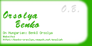 orsolya benko business card
